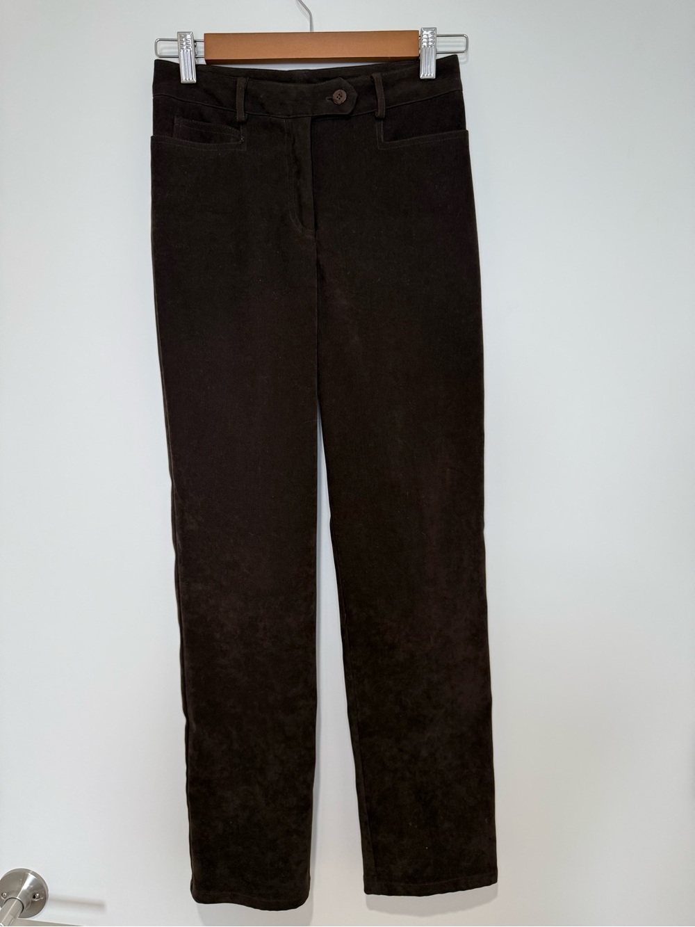 BCBG Dark Brown Corduroy Straight Pants